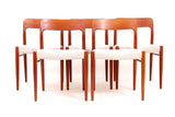 Set van 5 Niels O. Møller Eetkamerstoelen