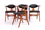 Set van 4 Eettafelstoelen Louis van Teeffelen
