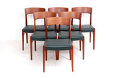 Set van 6 Eetkamerstoelen van Henning Kjaernulf