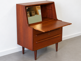Vintage deens designs secretaire met spiegel van Olholm furniture, jaren '60
