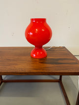 Orange glass table lamp Stepan Tabery, jaren '70 - Tjechoslovakije