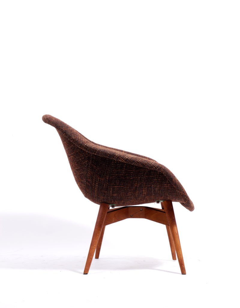 Fiberglass bucket chair by Miroslav Navratil